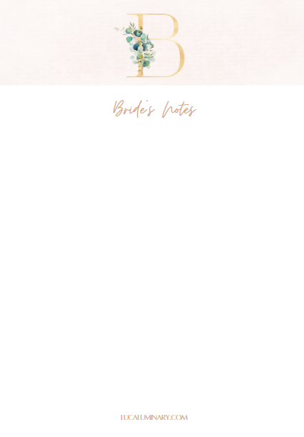 Bridal Blush A5 Notepad - Bride