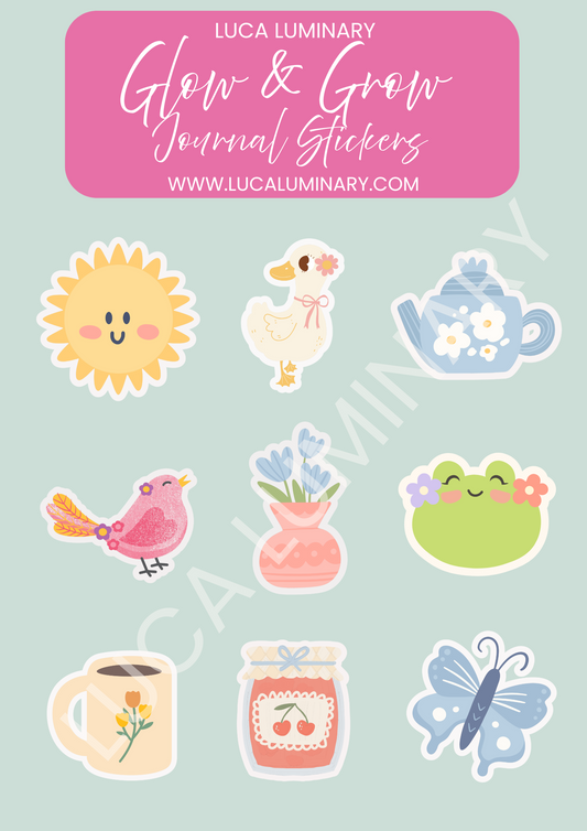 Glow & Grow Journal Stickers - Farm Cottage