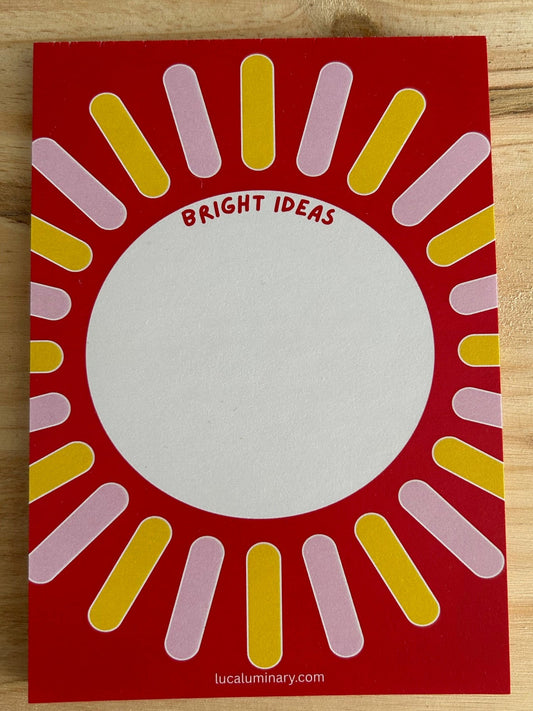 A6 50 Page Notepad - Bright Ideas