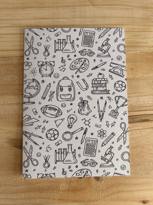 A6 Doodle "Colour it Yourself" Notecard incl. Envelope