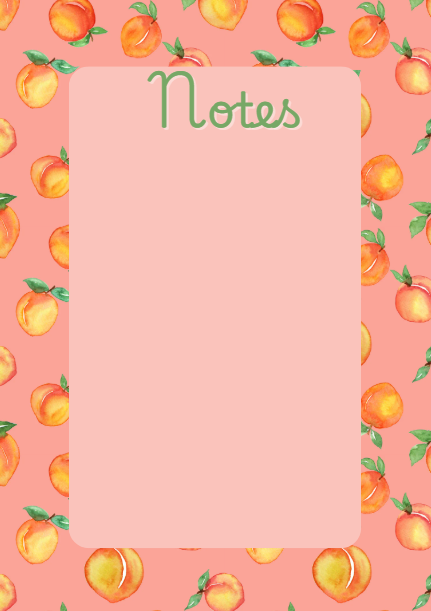 "Just Peachy" 50 Page A5 Notepad