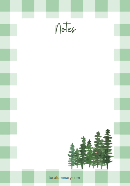 "Checkered Forest" 50 Page A5 Notepad