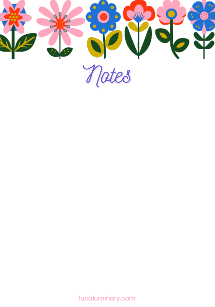 "Deco Flower" 50 Page A5 Notepad