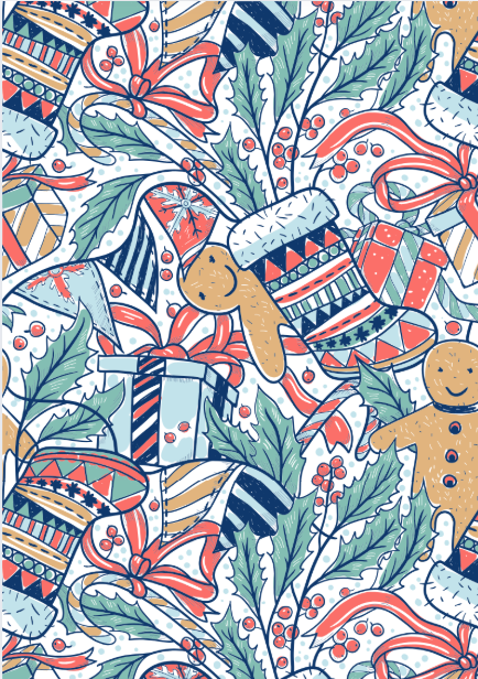A5 Gingerbread Man Christmas Notecard incl. Envelope