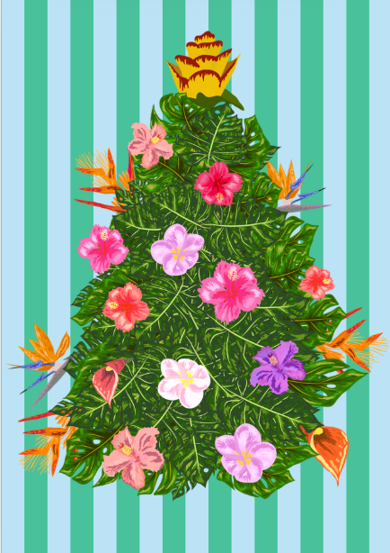 A5 South African Christmas Tree Notecard incl. Envelope