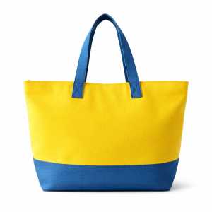 Large Shopper Tote Blue & Yellow
